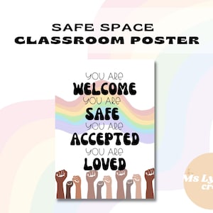 Safe Space Classroom Poster, Everyone Is Welcome