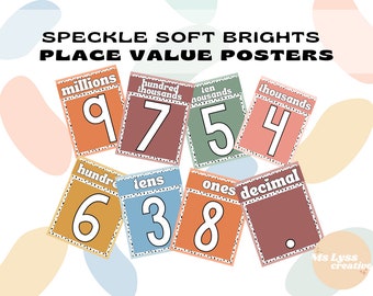 Place Value Posters, Elementary Classroom Posters, Class Decor, Bulletin Board
