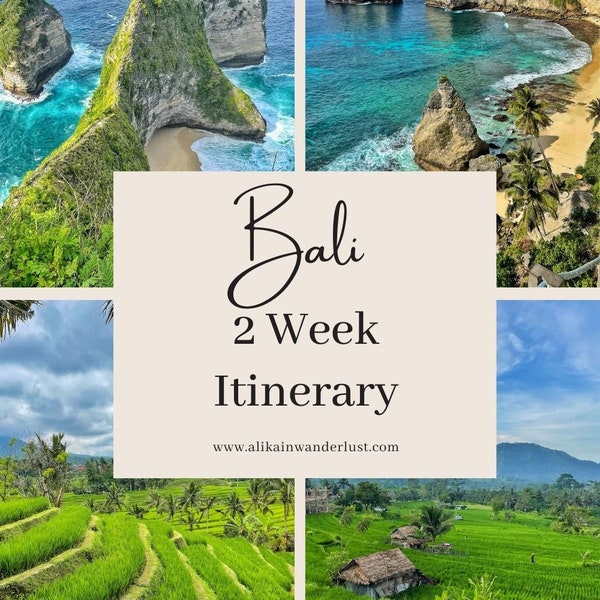 2 Week Bali Itinerary | Digital Download | PDF Itinerary Ebook