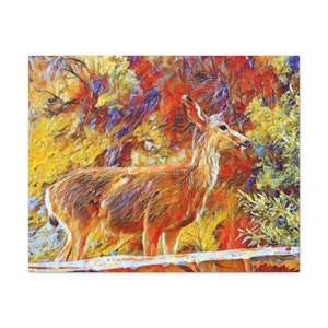 Yosemite Wildlife Canvas Digital Painting