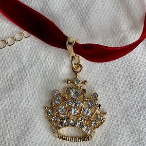 Queen of hearts Choker Gothic Alice in Wonderland E)Golden Crown