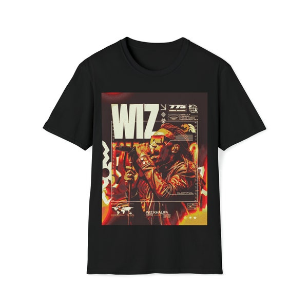 Wiz Khalifa Micced Up Graphic T-Shirt Concert Poster Style