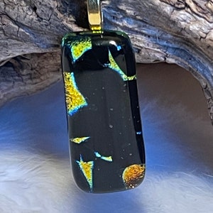 Dichroic Anhänger aus geschmolzenem Glas, Dichroic Halskette aus geschmolzenem Glas, Dichroic Anhänger aus geschmolzenem Glas, Dichroic Schmuck, Boho Schmuck,