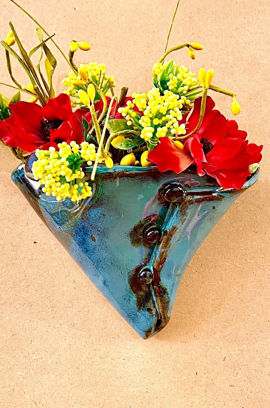 Contemporary Ceramic Wall Planter, Wall Flower Pot, Succulents, Air