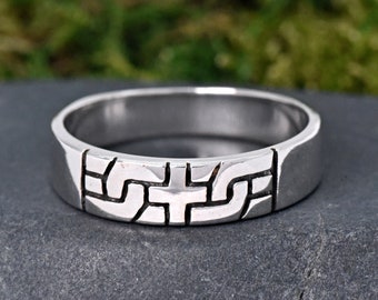 Puzzle Pattern Ring - Etsy