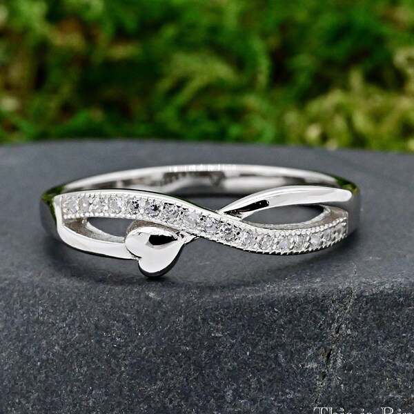 Heart Ring and Infinity - Etsy