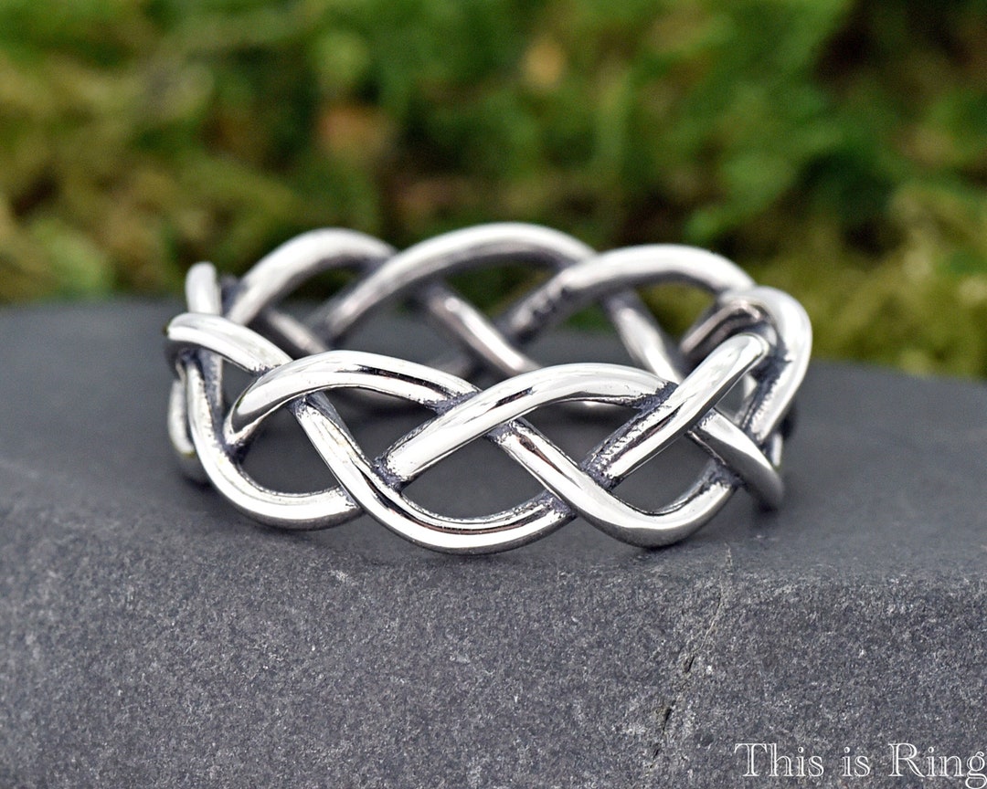 Sailors Celtic Knot Sterling Silver Ring Celtic Braid Knot Etsy