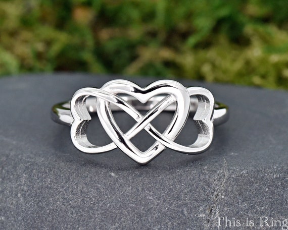 Heart Eternity Sterling Silver Ring Womens Ring Promise Ring Wide Ring Open  Heart Ring 925 Silver -  Canada