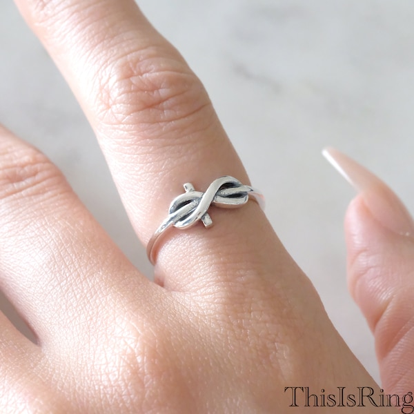 Infinity Cross Sterling Silver Ring • Faith Ring • Chrisitans Ring • Women's Silver Ring • Promise Ring • Minimalist Ring