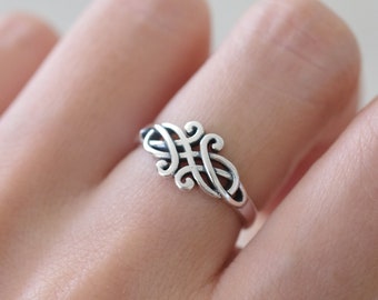 Celtic Endless Knot Infinity Ring | Solid 925 Sterling Silver Silver Ring | Womens Promise Ring | Women's Simple Ring | Promise Ring for Her