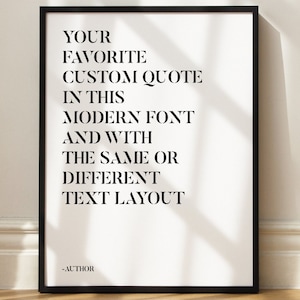 Impression de devis personnalisé encadré, non encadré, carte postale ou imprimable ; Citation encadrée ; Impression de citation minimaliste ; Décoration de bureau ; Art mural imprimable.