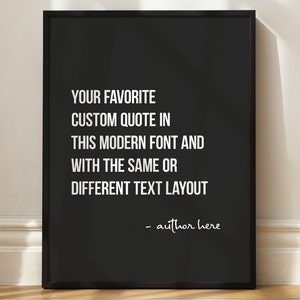 Custom quote print framed, unframed, postcard; Custom quote wall art; Custom sign, poem, song lyrics print, Bible verse; office decor;