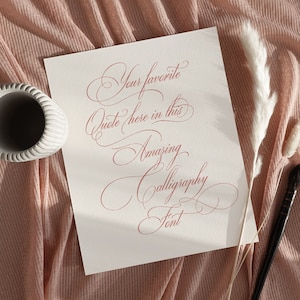 Impression calligraphique personnalisée encadrée, non encadrée, carte postale, imprimable ; Signe de calligraphie ; Calligraphie encadrée ; Citation de calligraphie, poème.