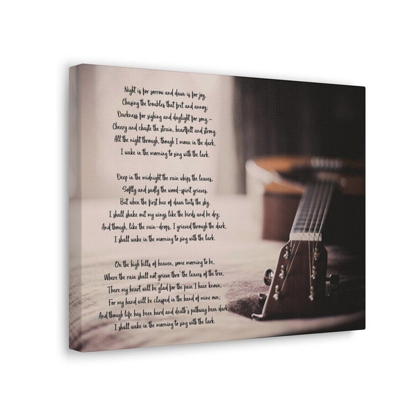 Custom poem on top-quality canvas gallery wrap. Finely textured, artist-grade cotton substrate, solid support face. Custom quote, poem etc.