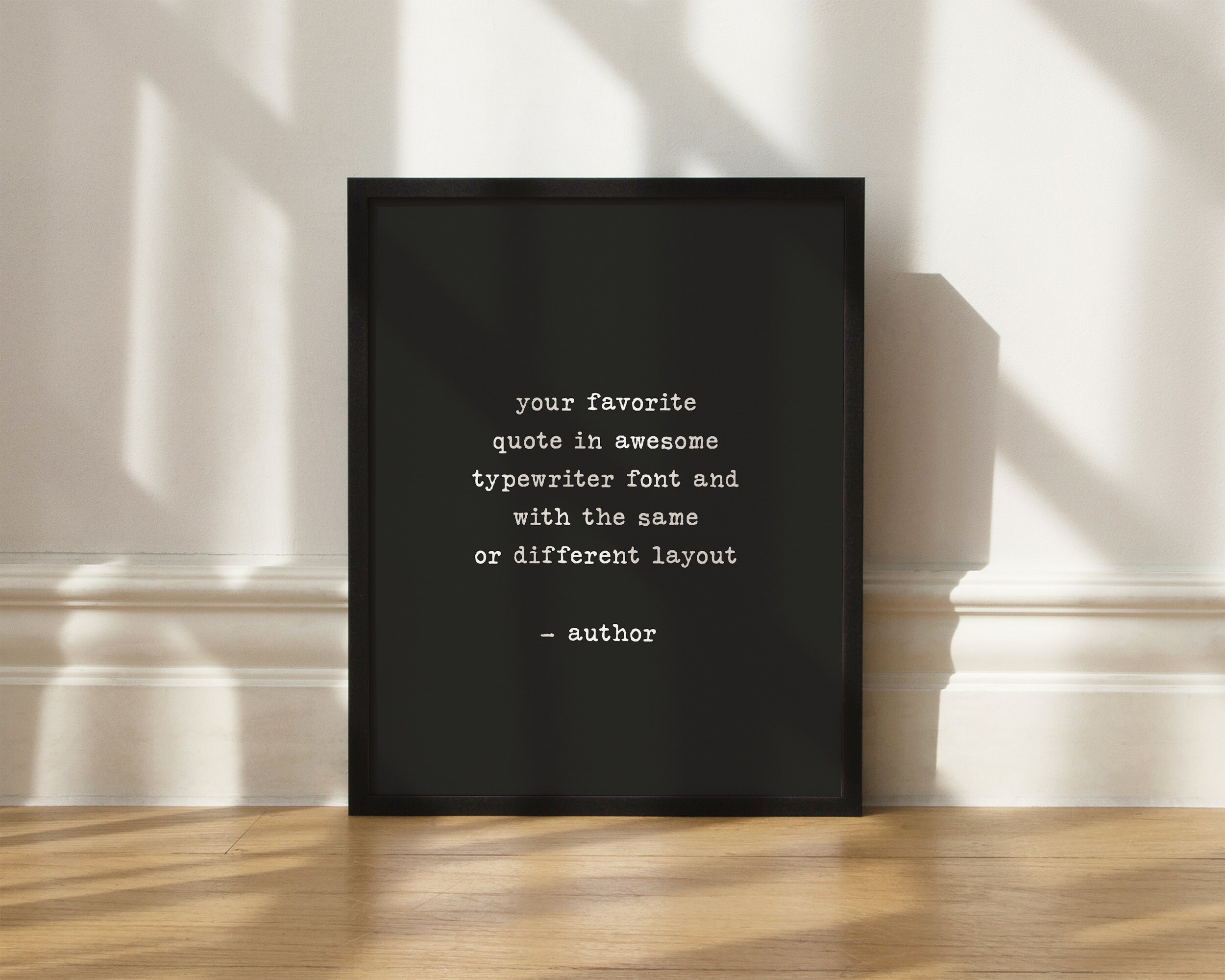 Custom Quote Print Framed Unframed Postcard Printable Etsy