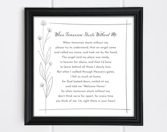 Grief Poem | Printable Sympathy | Memorial Gift | Digital Print | Father Memorial | Memory Poem | Mother Memorial | Loss of Loved One