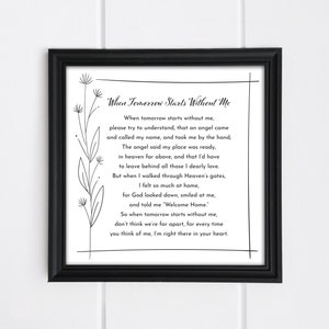 Grief Poem | Printable Sympathy | Memorial Gift | Digital Print | Father Memorial | Memory Poem | Mother Memorial | Loss of Loved One