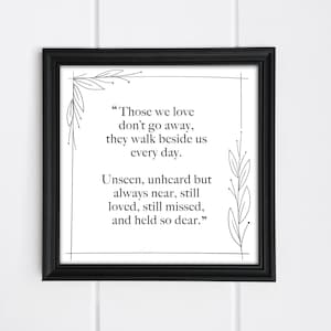 Grief Poem | Printable Sympathy | Memorial Gift | Digital Print | Father Memorial | Digital Download | Mother Memorial | Loss of Loved One