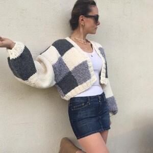 Honey Bubble Thinner Patchwork Cardigan | I Feel so Cool Honey Bubble Thinner Patchwork Cardigan | I Feel so Cool