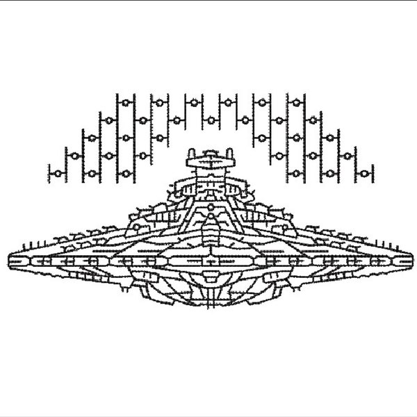 Star Wars Line art (Star Destroyer) Embroidery design