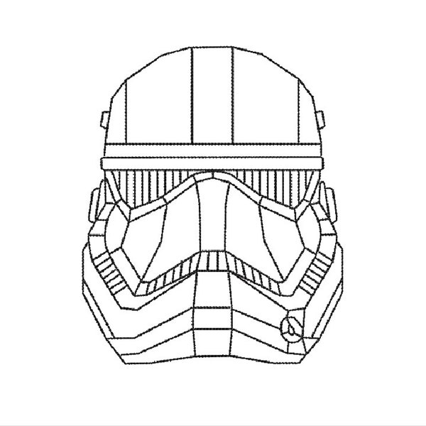 Star Wars Line art (Storm Trooper) Embroidery design
