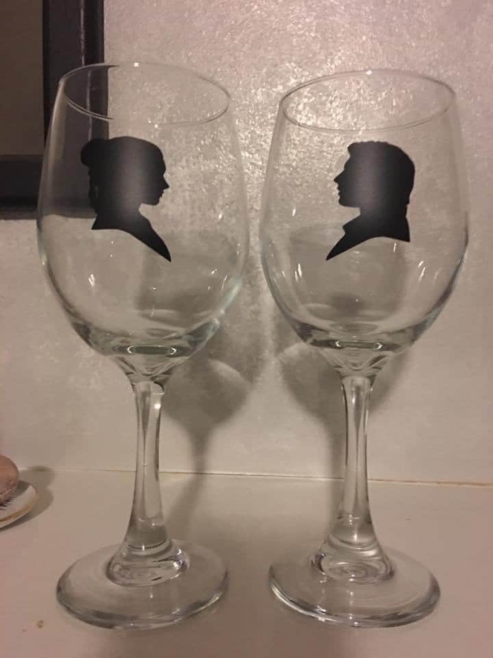 Star Wars Collectible Wine Glass Set (I Love You, I