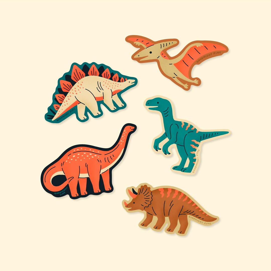 Dinosaur Time Rover Sticker Dinosaur Sticker Pack - Etsy