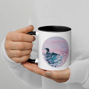 Loon &quot;Be Still&quot; Mug with Color Inside