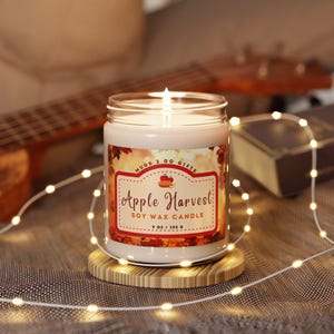 Apple Harvest Scented Candle, Scented Candle, Aromatherapy Candle, Home Fragrance, Fall Decor, Gift for Her