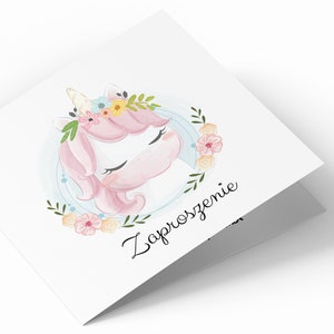 Folded birthday invitation Printable pattern 15x15 cm, editable, ready to print after folding