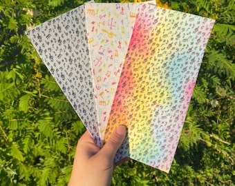 Cinta adhesiva para tubos con diseño de notas musicales / Cinta médica Hypafix con estampado / Sondas de alimentación, NG, NJ, oxígeno, catéteres centrales, CGM /