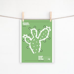 PRINTABLE TARGET CACTUS, Party Target Printable, Shooting Target