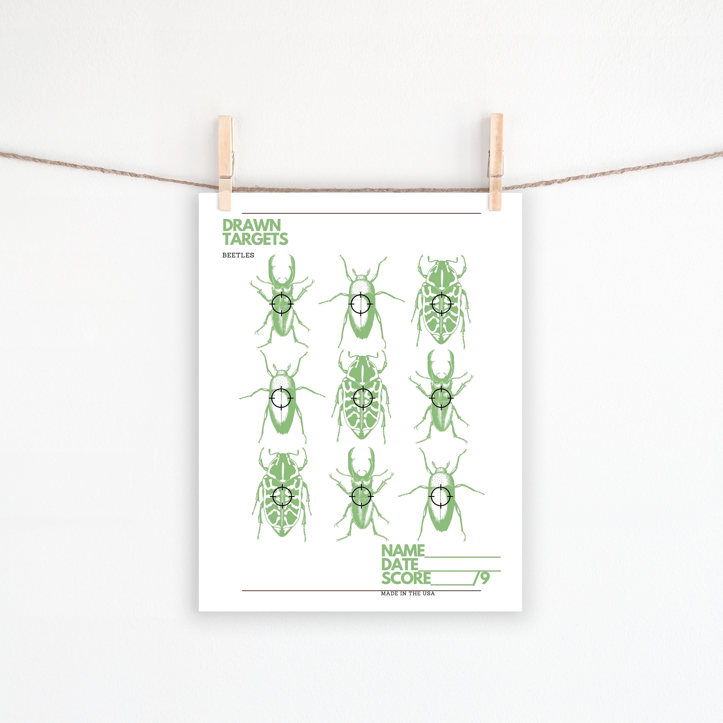 Printable Bug Target PRINTABLE TARGET BEETLES, Party Target Printable, Shooting Target - Etsy