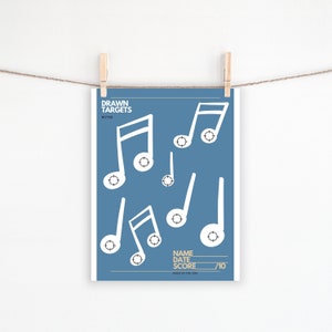 PRINTABLE TARGET NOTES, Party Target Printable, Shooting Target