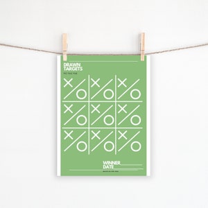 PRINTABLE TARGET Tic Tac Toe, Party Target Printable, Shooting Target