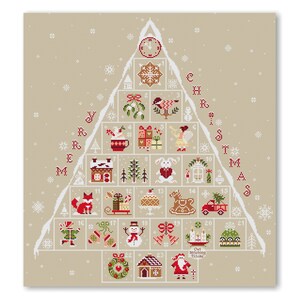 WallustrioaW Weihnachts Kreuzstich Set - Winter Kissenbezug 45x45cm