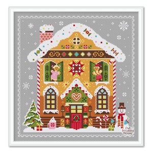 Gingerbread House Christmas Cross Stitch Pattern (PDF Pattern)