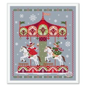 Christmas Carousel Sampler: Winter Cross Stitch Pattern (PDF Pattern)