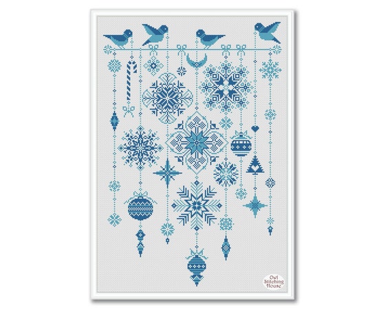 Christmas Cross Stitch Cross Stitch Pattern PDF Merry - Etsy