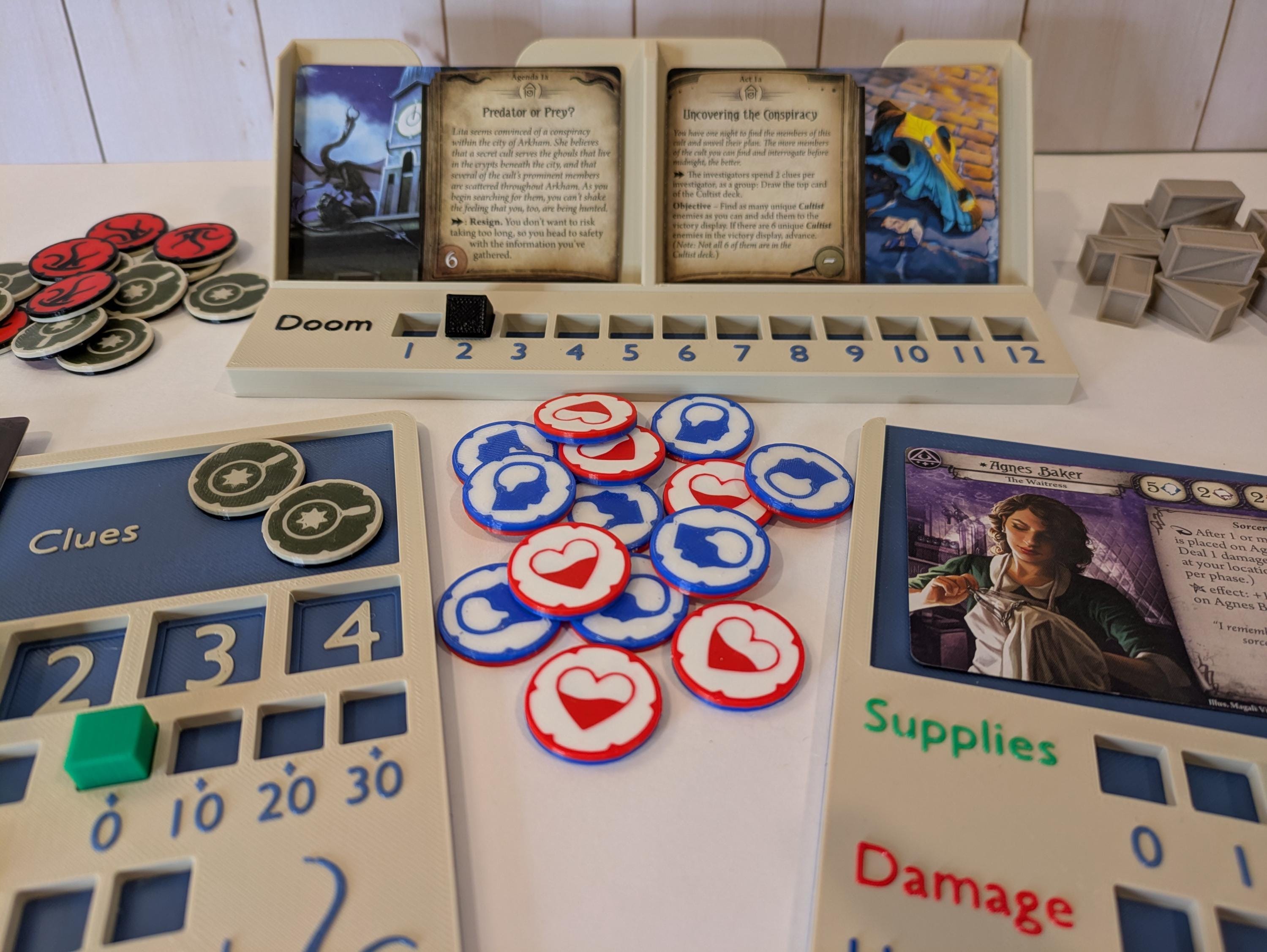 Arkham Horror LCG Player Boards, Tabletop Gaming, Complete Sets or À La Carte Options – Immersive Upgrade Kit that streamlines turns/actions