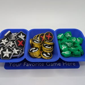 Custom Board Game Token Organizer: Set of 2, Personalized Trays