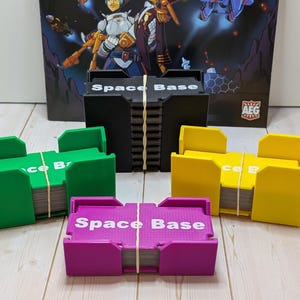 Space Base Card Holder Set w/Player Card Tray with Dividers