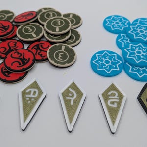 Arkham Horror Lcg Edge of the Earth Erweiterungs-Token - Doppelseitige Hinweis- & Doom-Zähler, Premium Upgrade Kit für Brettspiel-Fans, tolles Geschenk
