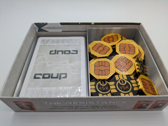 Coup Board Game Box Insert: 3D Printed Card & Coin Organizer - Etsy