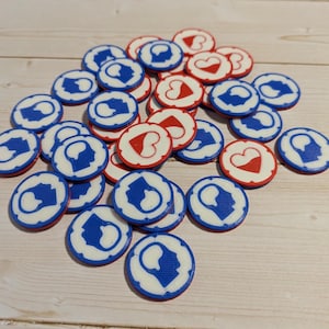 Arkham Horror Gesundheit / Horror Token - 15 Doppelseitige Schadens- & Vernunftszähler / Deluxe Upgrade Immersives Gameplay / Gamer Geschenkidee!