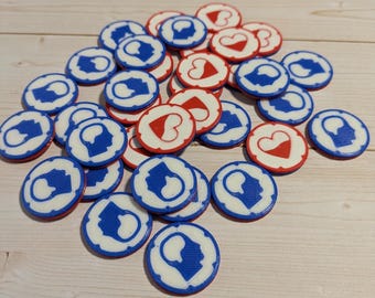 Arkham Horror Health / Horror Tokens – 15 Double-Sided Damage & Sanity Counters / Deluxe Upgrade Immersive Gameplay /Gamer Gift Idea!