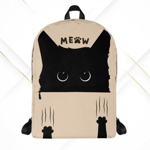 Cuddly™ All Black Luminous Cat Backpack