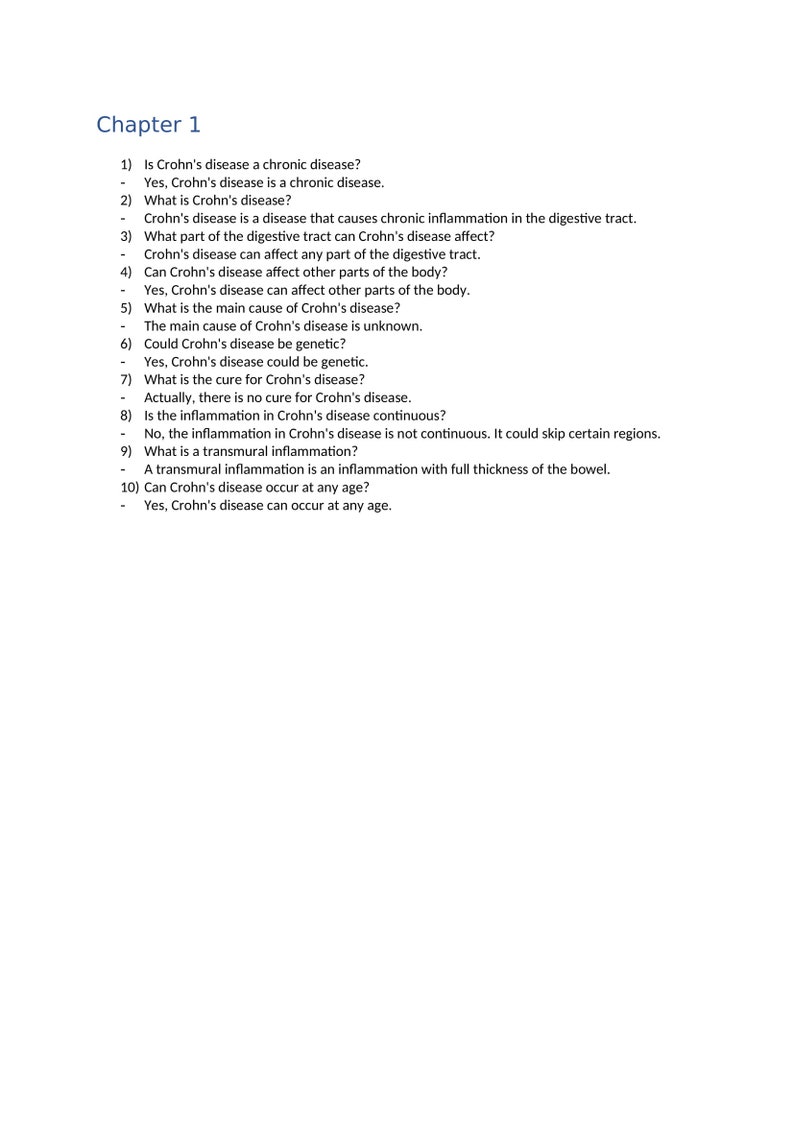 Crohn's Disease Things You Should Know questions and Etsy