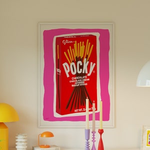 Illustrated Japanese Candy Print, A Retro Pop Art Piece Perfect for Cooking Enthusiasts and Dining Room Decor, Kitchen Art Print