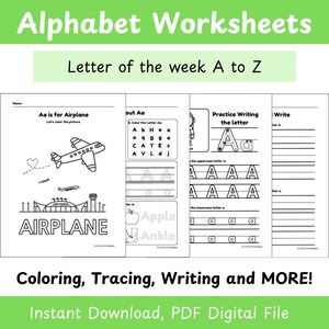 Planilhas para crianças l Planilhas do alfabeto l Planilha de letras l Aprenda o ABC l Coisas que valem para crianças l Letra da semana l Aprendizagem pré-escolar